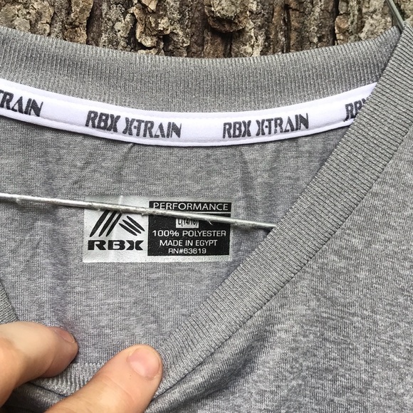 NWT RBX Reebok Perform Gray SS Tee Flexibility Quick Drying Lightweight L 14/16 - Picture 4 of 15